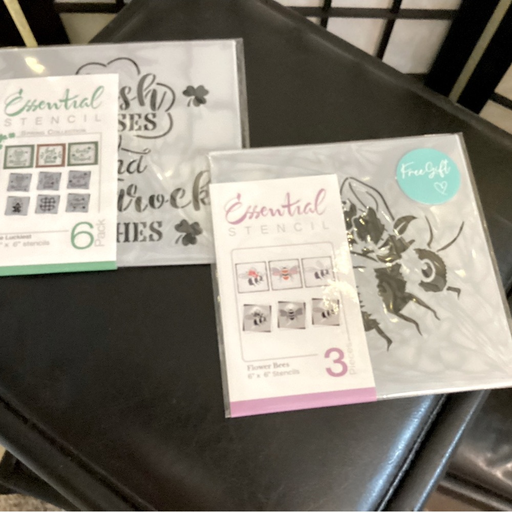 Essential Stencil Set with Floral and Bee Designs